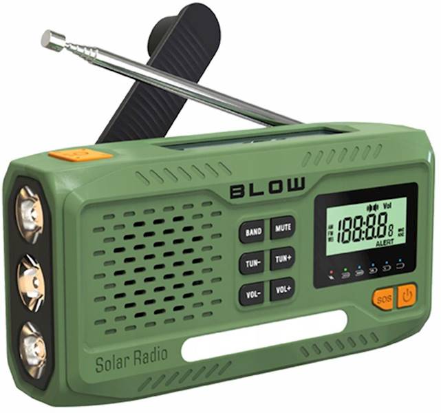 RADIO PRZENOŚNE SOLAR KORBA LATARKA BLOW RA13