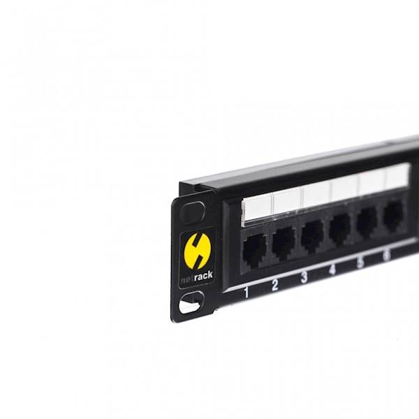 Patch panel Netrack 19'' 24xRJ45 UTP 5e z tacką