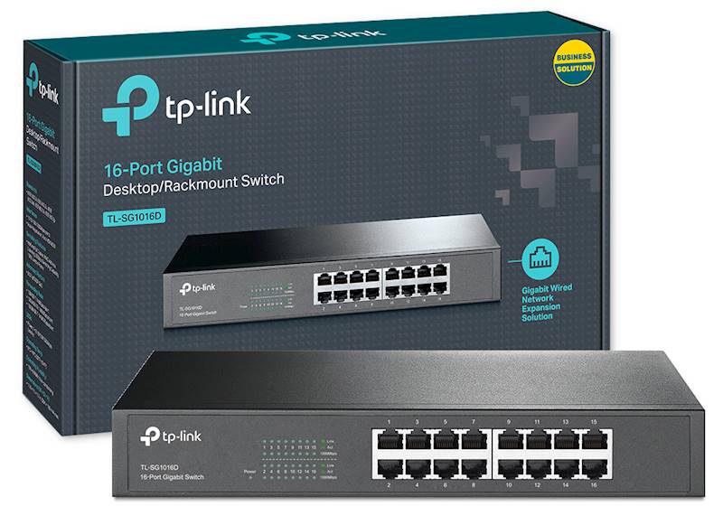 SWITCH TP-LINK SG1016D (16xLAN 1Gb/s) RACK