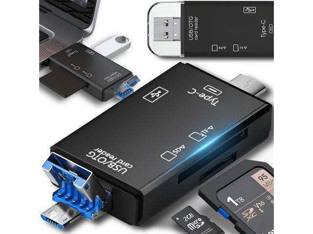 CZYTNIK KART SD TF USB MICRO TYP-C RETO E274