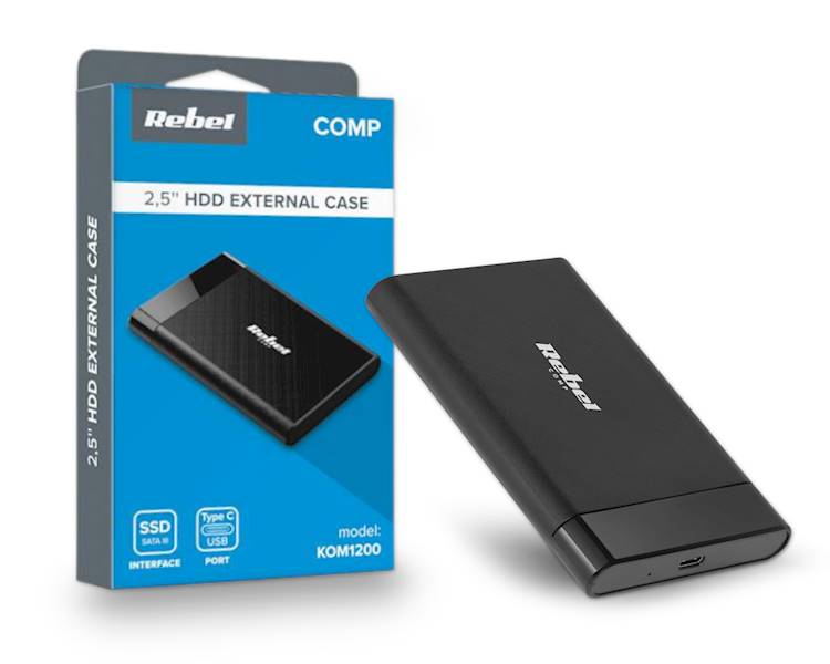 OBUDOWA DYSKU 2,5'' SATA USB-C  KOM1200
