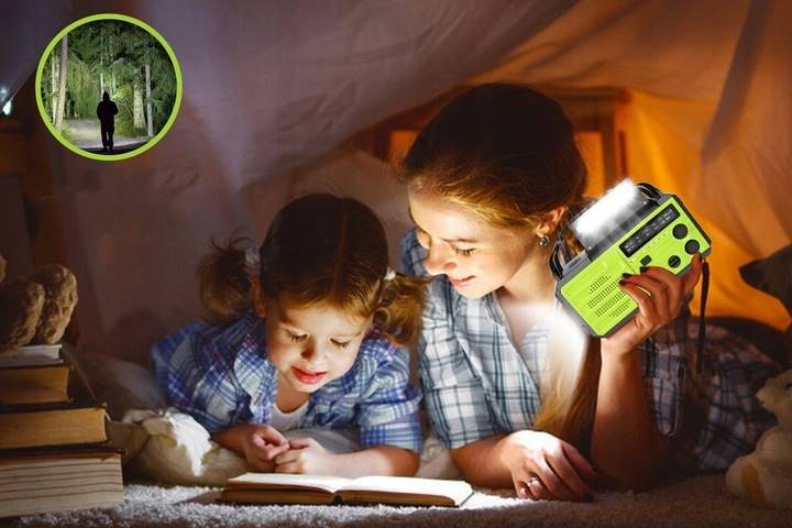 RADIO PRZENOŚNE SOLAR KORBA LATARKA MOZOS MD-091