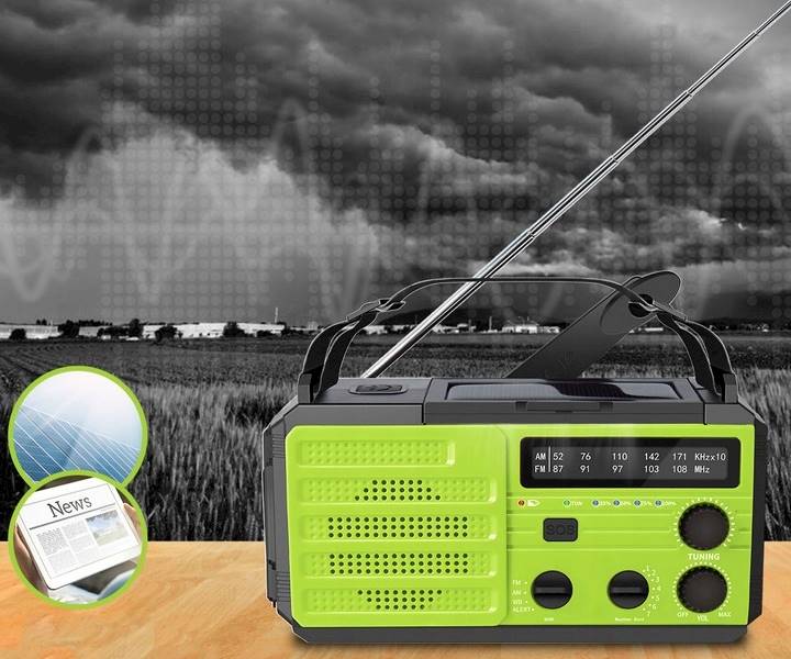 RADIO PRZENOŚNE SOLAR KORBA LATARKA MOZOS MD-091