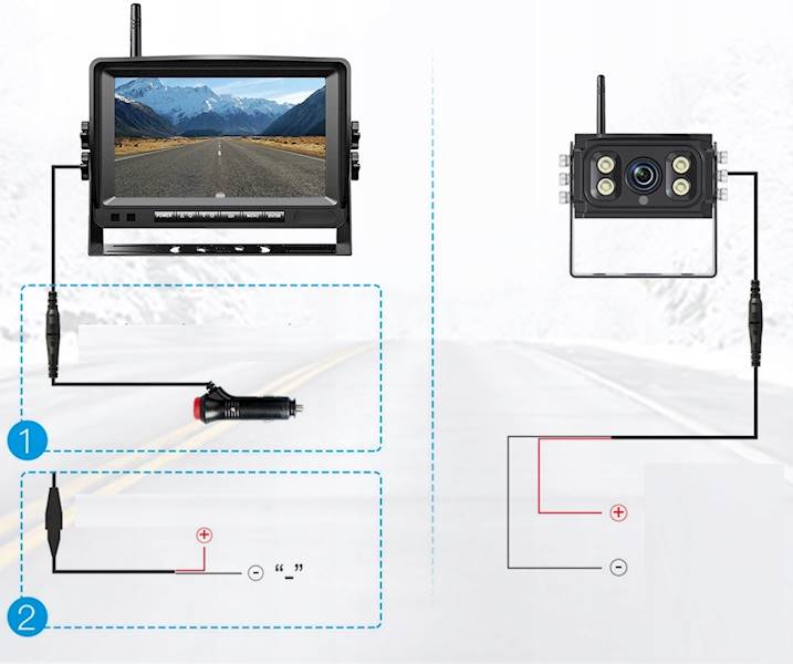 KAMERA COFANIA ZESTAW Z MONITOREM WiFi WP-704