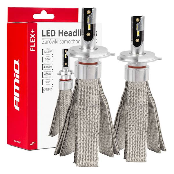 ŻARÓWKI LED FLEX+ H4/H19 6000K 12V 24V
