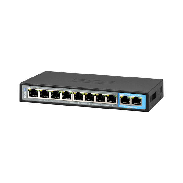 SWITCH PoE | BCS-B-SP0802G | 8xPoE 2xUpLink