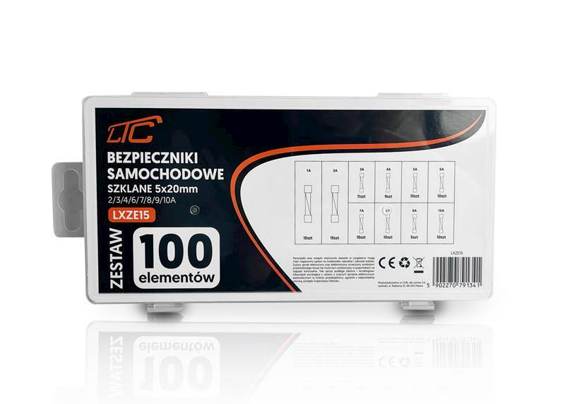 BEZPIECZNIKI SZKLANE ZESTAW LXZE15