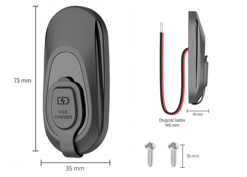 GNIAZDO ŁADOWARKA USB PD QC3.0 LXG558