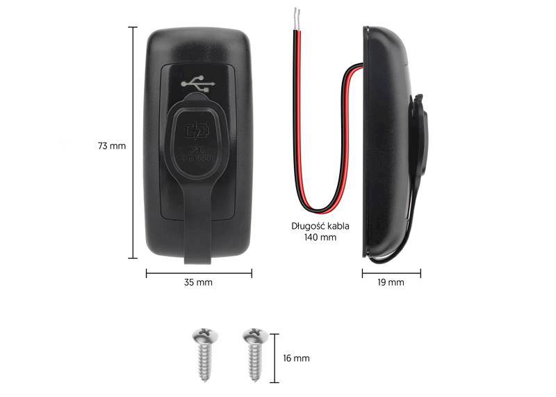 GNIAZDO ŁADOWARKA USB PD QC3.0 | LXG560 
