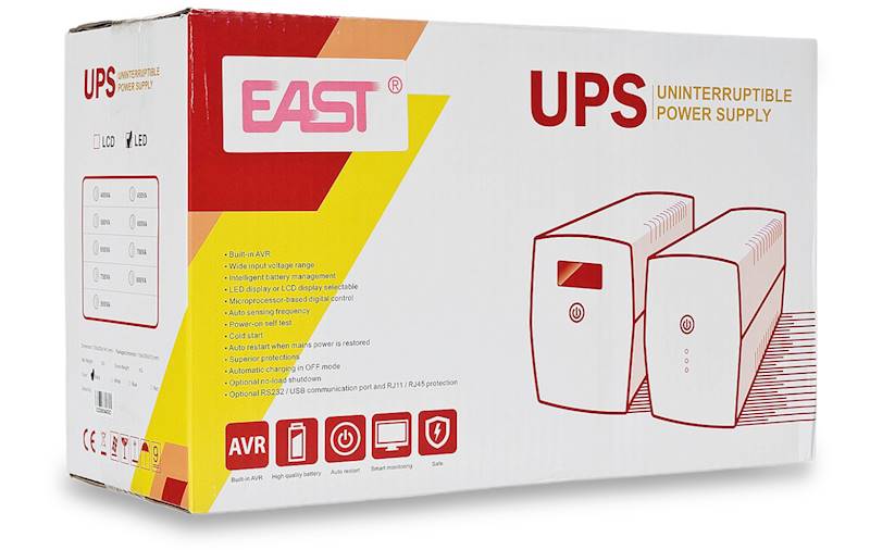 UPS ZASILACZ AWARYJNY | EAST UPS650-T-LI/LED