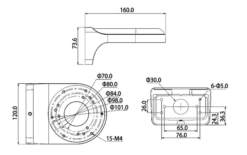 ADAPTER MONTAŻOWY DO ŚCIANY | BCS-L-UD1