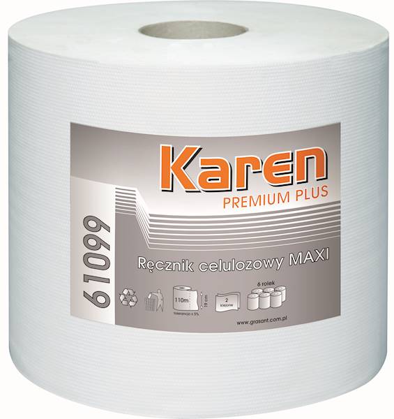 Ręcznik midi biały celuloza KAREN 61099 2-w 110mb