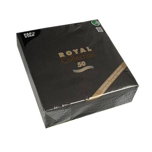 Serwetki ROYAL czarne 40x40cm a'50 10452