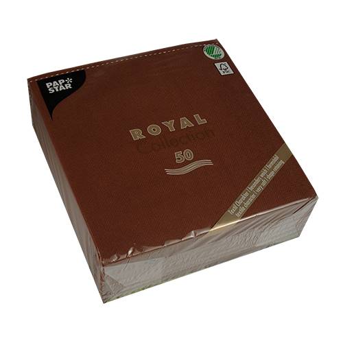 Serwetki ROYAL  brązowa 40x40cm a'50 10821
