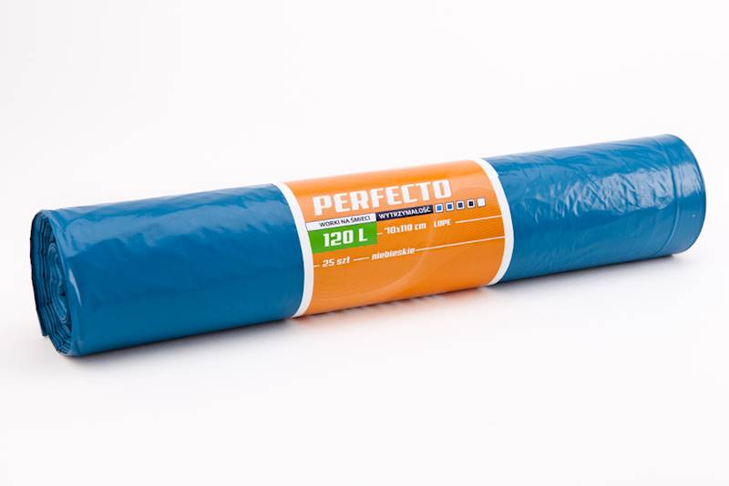 Worki na śmieci 120L PERFECTO A'25 niebies
