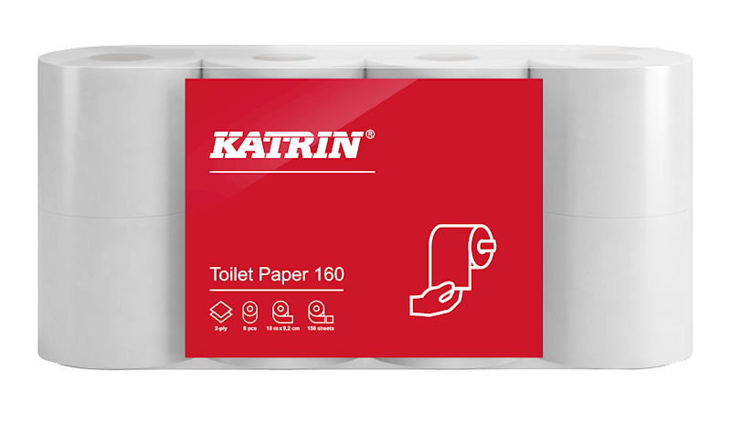 Papier toalet.  TOILET160  A'8 11296 9,5cm x 18mb