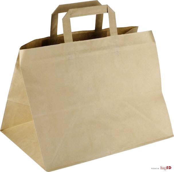 Torba ECO  pap. z płaską rącz. 320x220x250  brąz