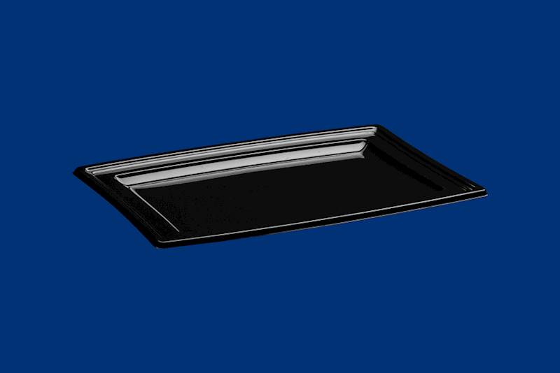 Patera R-PET  prostokątna czarna 450 