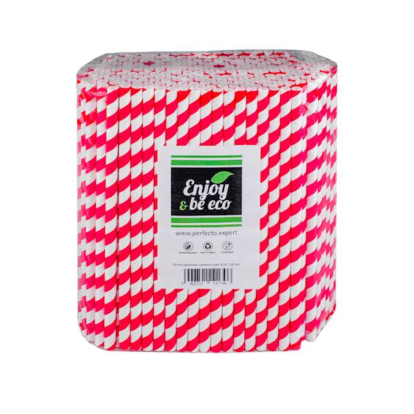 Słomki papier śr. 8mm a'150 czarna