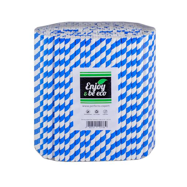 Słomki papier śr. 8mm a'150 czarna