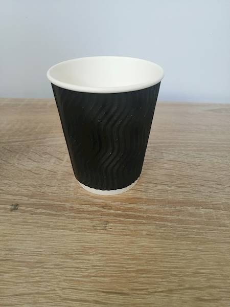 Enjoy kubek pap. 250ml czarny A'25 Plastic Free