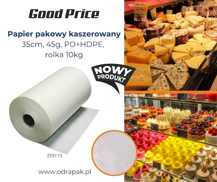 Papier pakowy kaszerowany szer.35 x10kg 45g