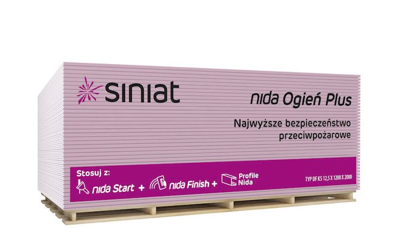 Płyta NIDA GKF PLUS 15mm 2,0mb ogień CZERWONA (40)