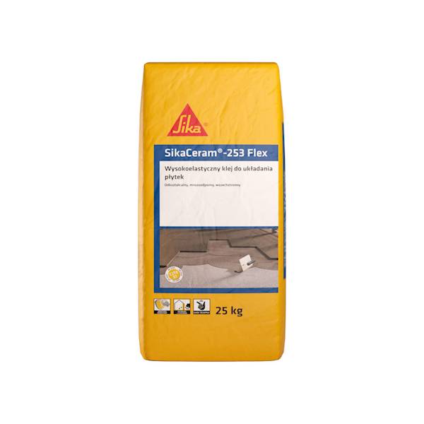 SIKA Ceram-253 Flex 25KG  Klej wysokoelastyczny do płytek C2 TE S1
