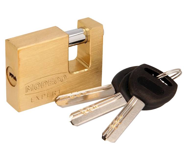 Kłódka mosiężna extra lock antywłamaniowa  75mm