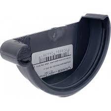 GALECO PVC CZARNY ≈RAL9005 130 Zaślepka rynny LEWA (10/50)