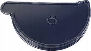GALECO PVC CZARNY ≈RAL9005 130 Zaślepka rynny PRAWA (10/100)