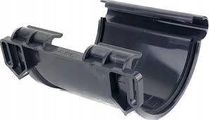 GALECO PVC CZARNY ≈RAL9005 130 Łącznik rynny (5/25)