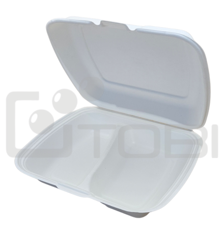 MenuBOX PULPA biała 23x20x6 2-dzielny /50szt.