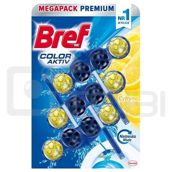 Kostka WC BREF ColorAktiv NiebieskaWoda LEMON a'3