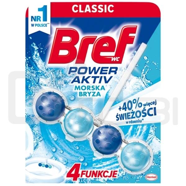 Kostka WC BREF PowerAktiv MORSKA BRYZA