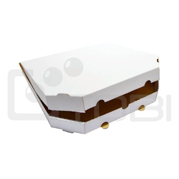 Pudełko PIZZA BIAŁE 40x40x4,5cm ŚCIĘTE E /100szt.