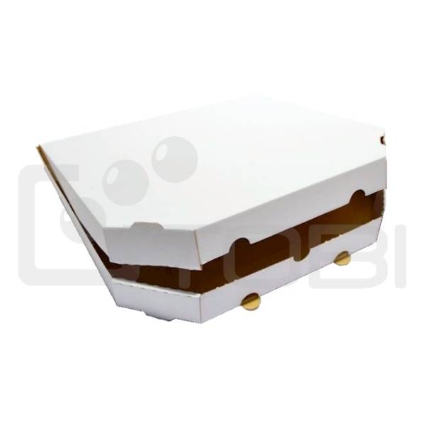 Pudełko PIZZA BIAŁE 42x42x4,5cm ŚCIĘTE E /100szt.