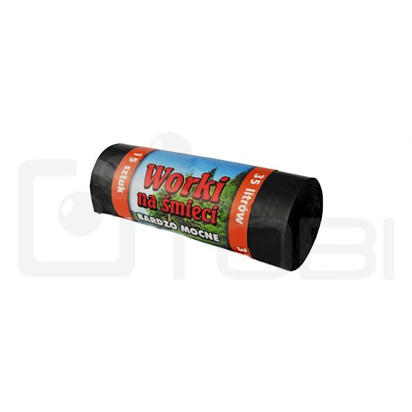 Worki na śmieci MOCNE  35L LDPE CZARNE /15szt.