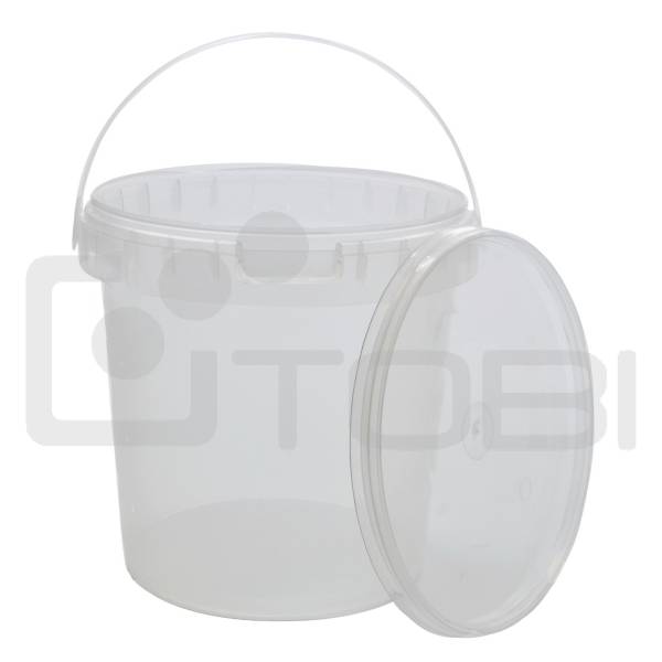 Wiaderko PP bezbarwne 1000ml + wieczko