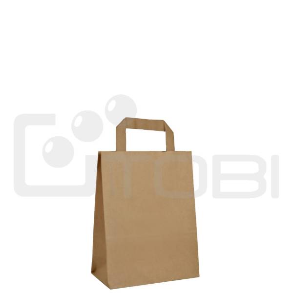 Torba PAPIEROWA EKO brązowa z uchwytem 18x8x23cm