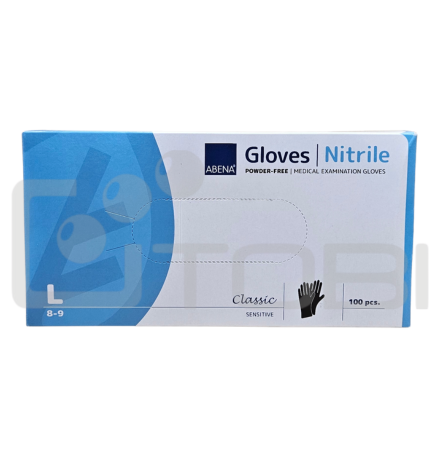 Rękawice NITRYLOWE Classic black  "L" /100szt.