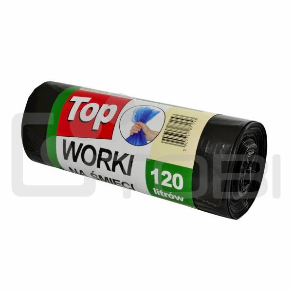 Worki na śmieci TOP SuperMocne 120L CZARNE /10szt.