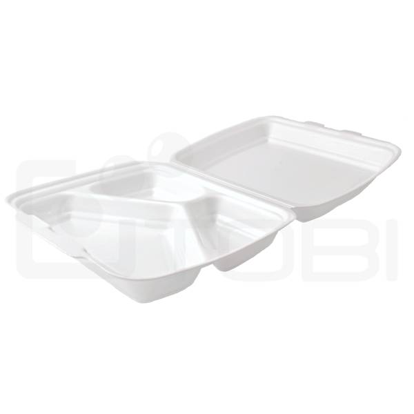 MenuBox obiadowy biały 3-dzielny /125szt.