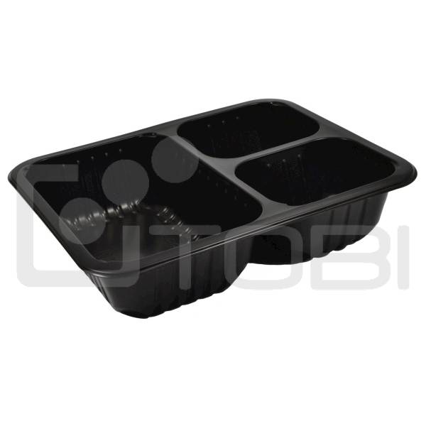 Pojemnik do zgrzewu 227x178x50 czarny 3-D /80szt.