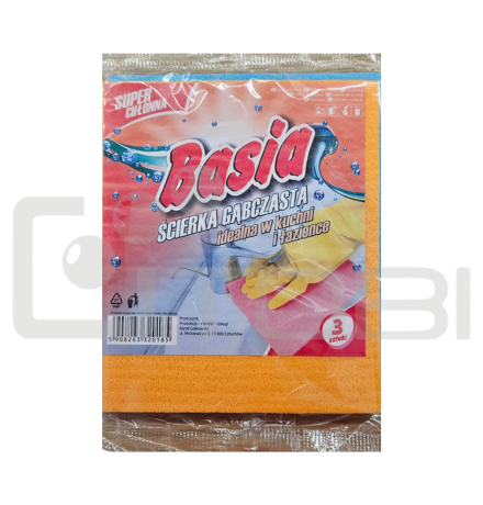 Ścierka gąbczasta BASIA /3szt.
