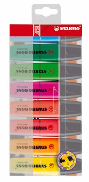 Zakreślacz Stabilo Boss Original 8 kol w etui