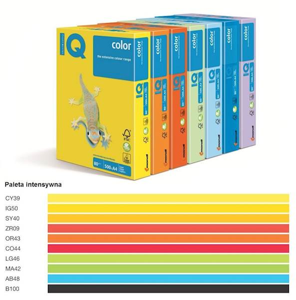 Papier A4 kolorowy Mondi 80g CY39 Canary Yellow