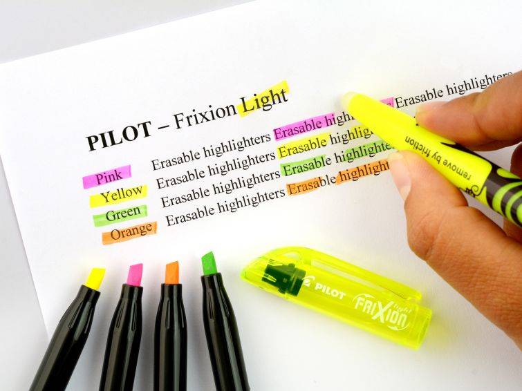 Zakreślacz Pilot Frixion wymazywalny żółty