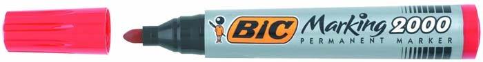 Marker permanentny Bic 2000 czerwony okr. 1,7mm 