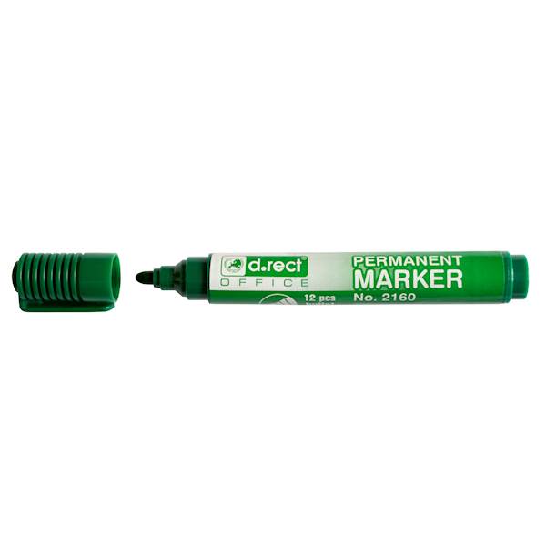 Marker permanentny D.rect 2160 okr zielony